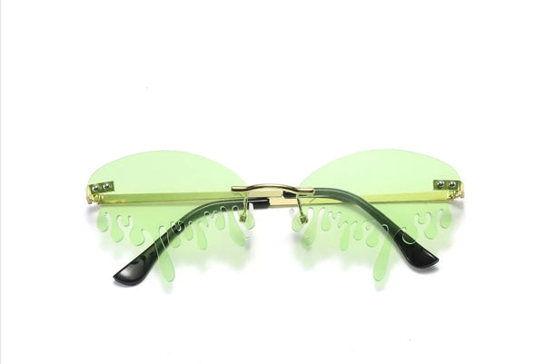 Mint Green--Drippy Sunglasses